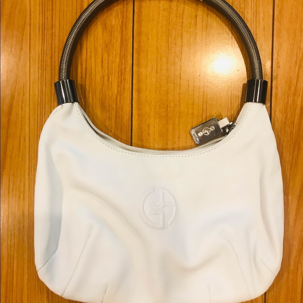 Giorgio Armani bright white mini baguette NWOT